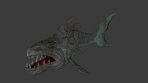 3D Fish monster PBR Low-poly