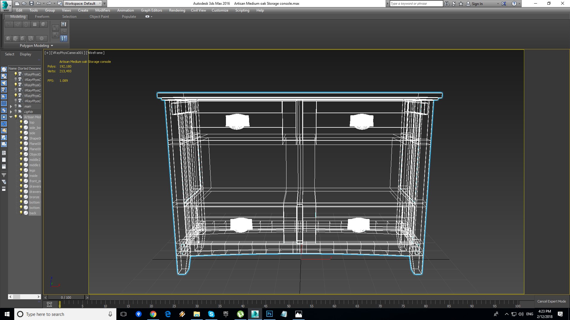 3D storage console - TurboSquid 1253288