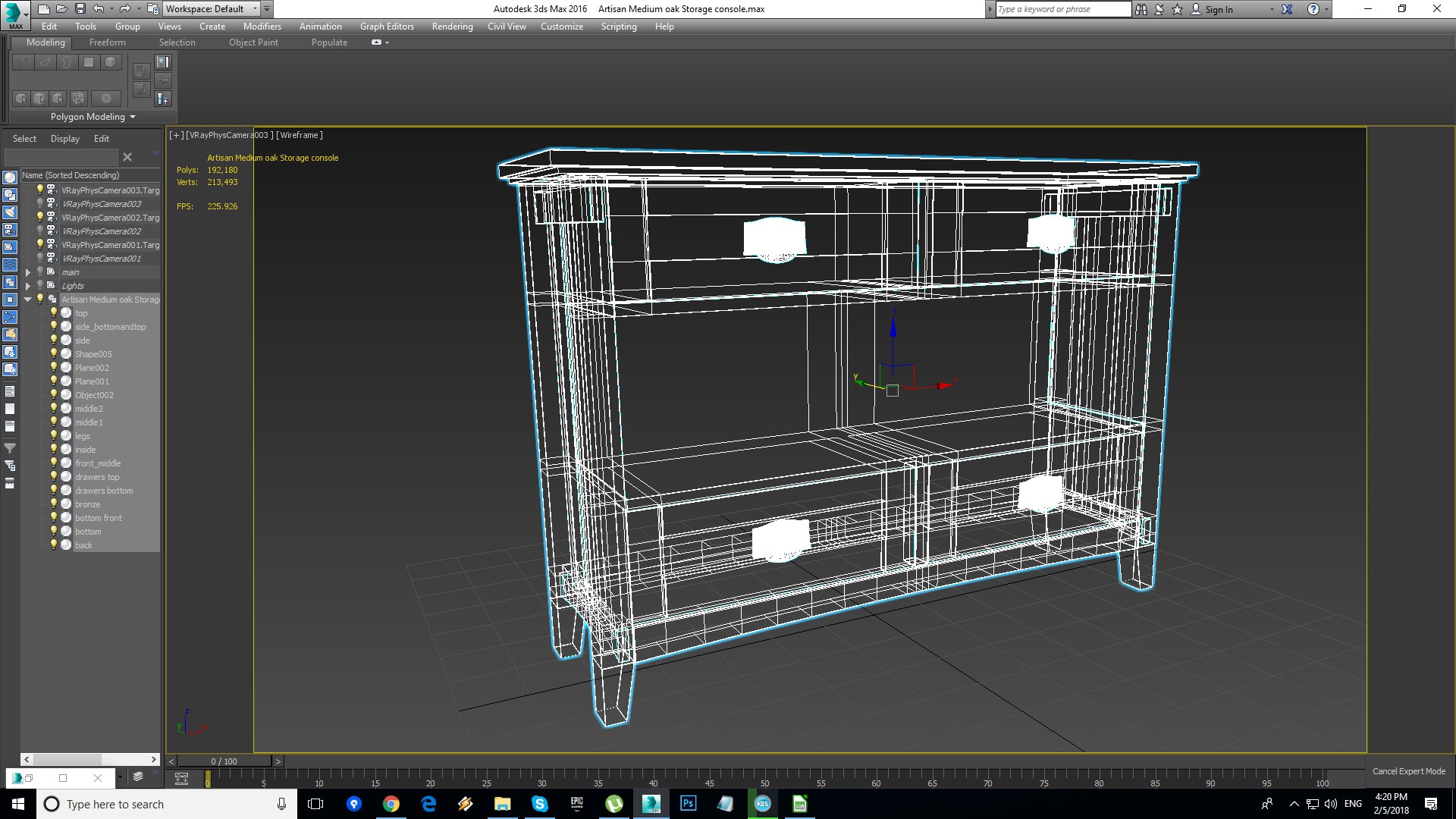 3D storage console - TurboSquid 1253288