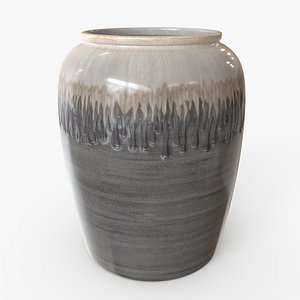 Vase Ceramic Melting Paint L 3D model