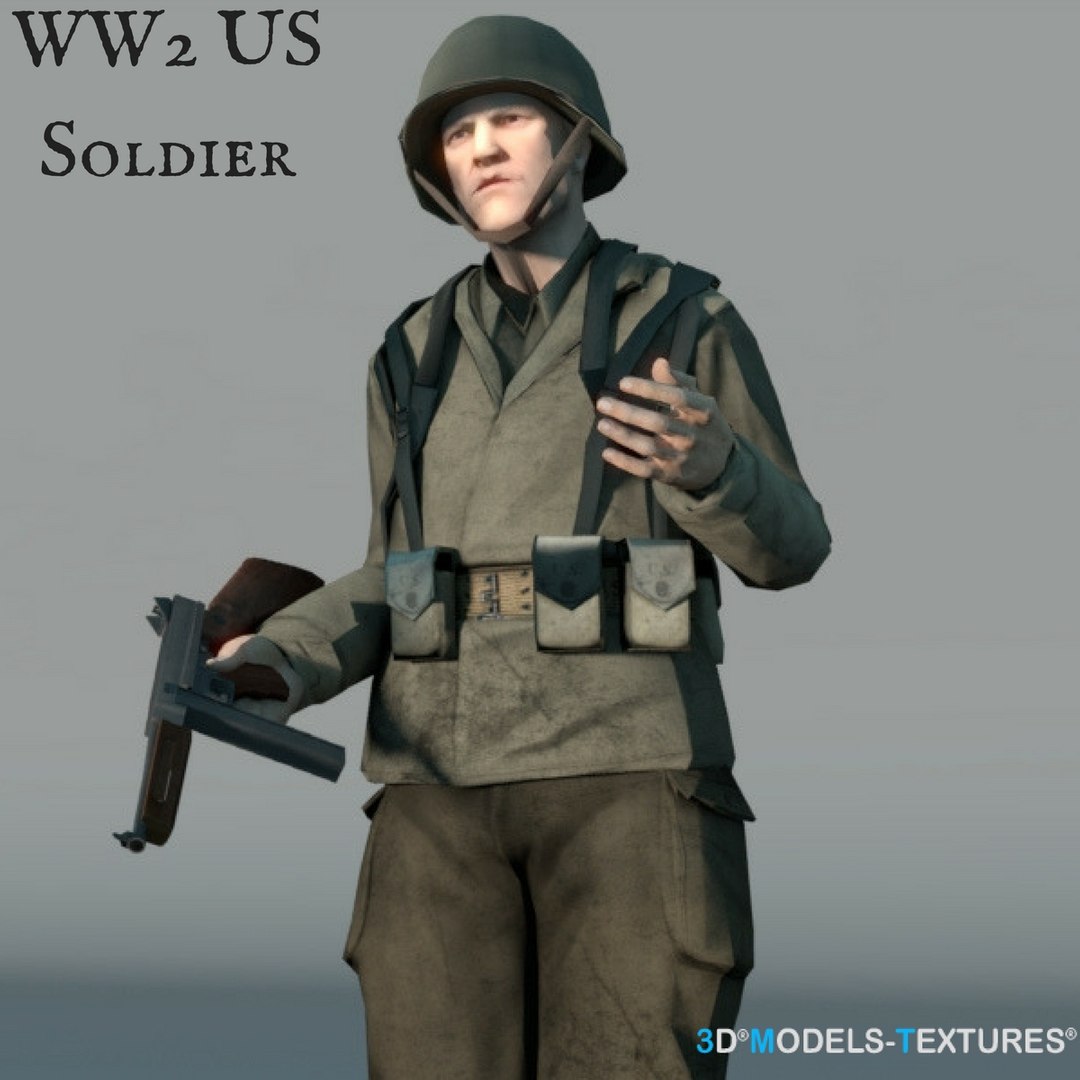 3D Ww2 Soldier Model - TurboSquid 1209249