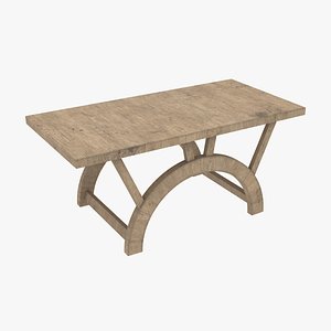 Wooden Center Table 3D Model