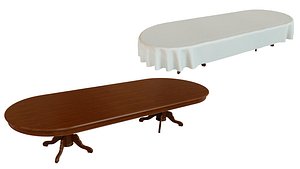 wood table 3D model