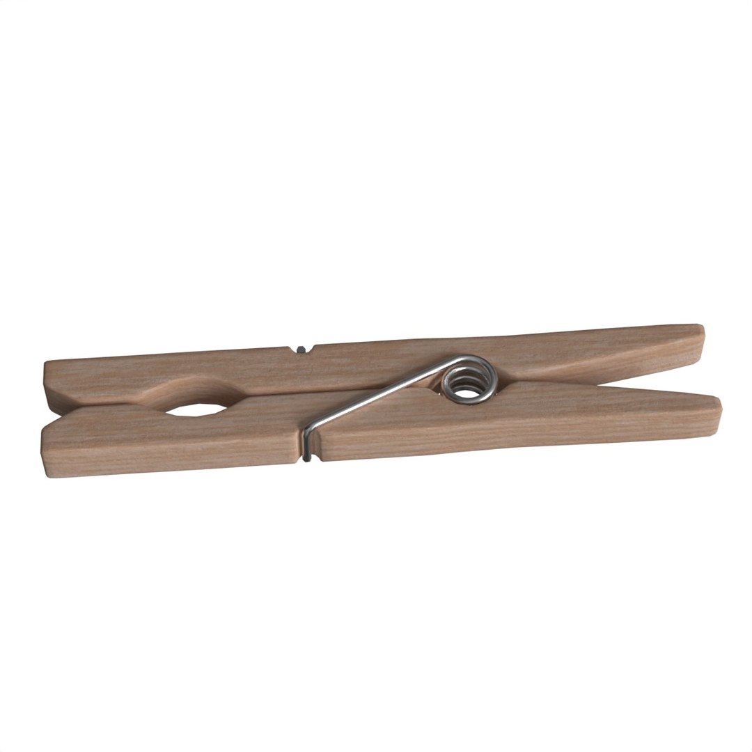 Wooden Clothespin 3D Model - TurboSquid 1504867