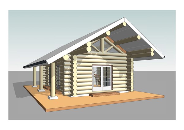 modelo 3d Revit log-house - TurboSquid 558448