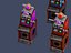 Modelo 3D de una colorida colección de máquinas tragamonedas de casino
