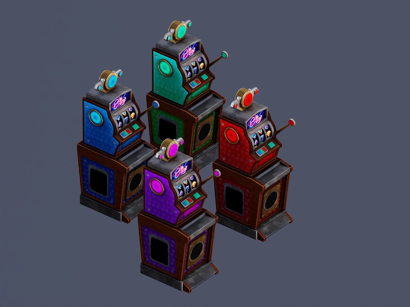 3D Colorful Casino Slot Machine Collection 3D Model model https://p.turbosquid.com/ts-thumb/kz/3EWngK/Ol/slotmachines5/png/1784206675/1920x1080/fit_q87/d7a7af6bf5da664abae7ab2dde68c203a61773f3/slotmachines5.jpg