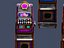 Modelo 3D de una colorida colección de máquinas tragamonedas de casino