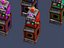 Modelo 3D de una colorida colección de máquinas tragamonedas de casino