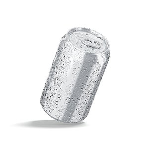 3D Aluminium Soda Can 330 ml with drops