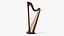 3D realistic lever harp