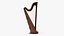 3D realistic lever harp