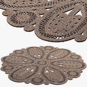 safavieh ljiljanka floral jute 3D model