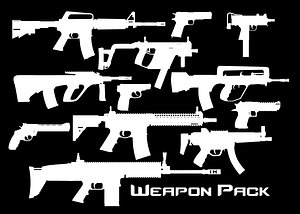WEAPONS PACK LOW-POLY PBR Low-poly 3D model