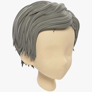 stylized hair mannequin 3D