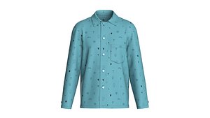 Men All-Over Printed Button Up Shirt