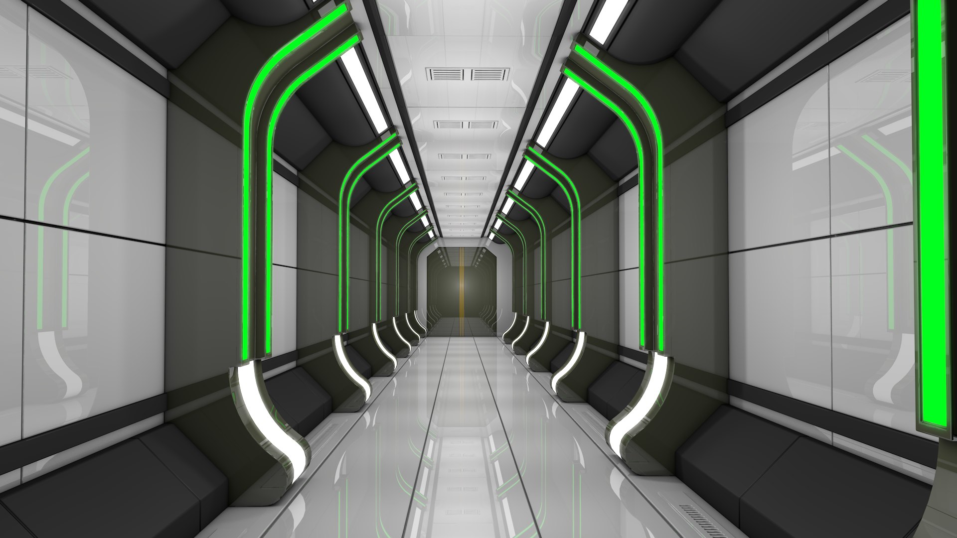 Sci Fi Corridor 3D Model - TurboSquid 1955138