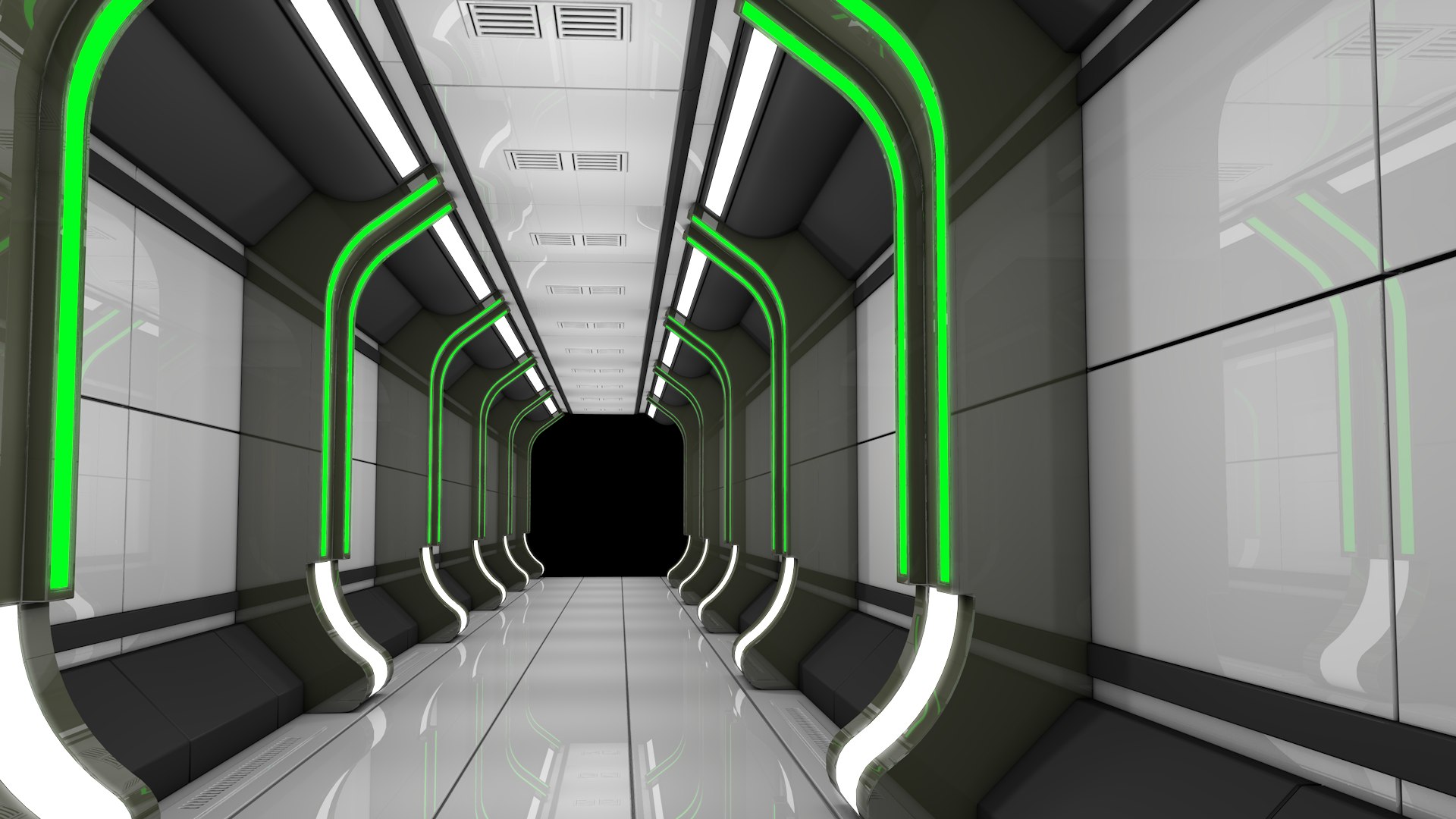 Sci Fi Corridor 3D Model - TurboSquid 1955138