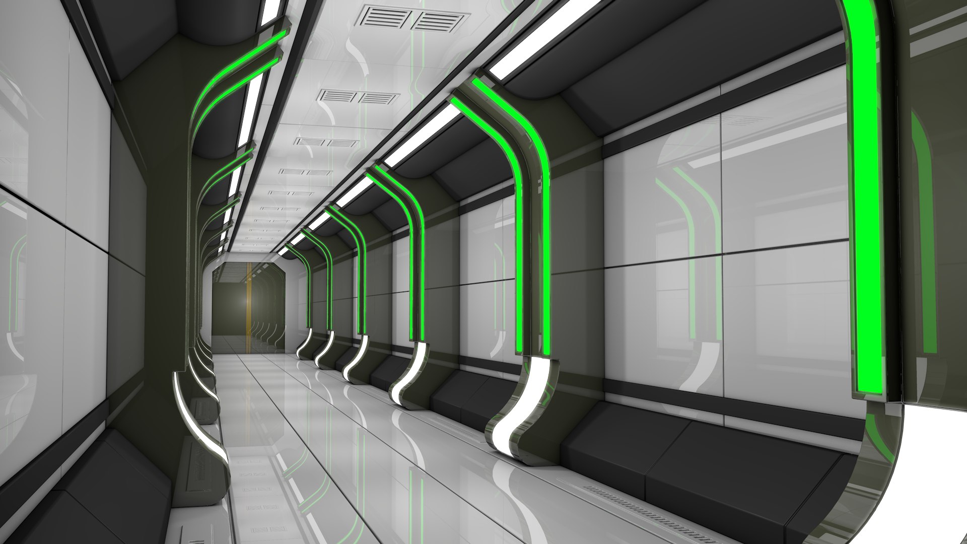 Sci Fi Corridor 3D Model - TurboSquid 1955138