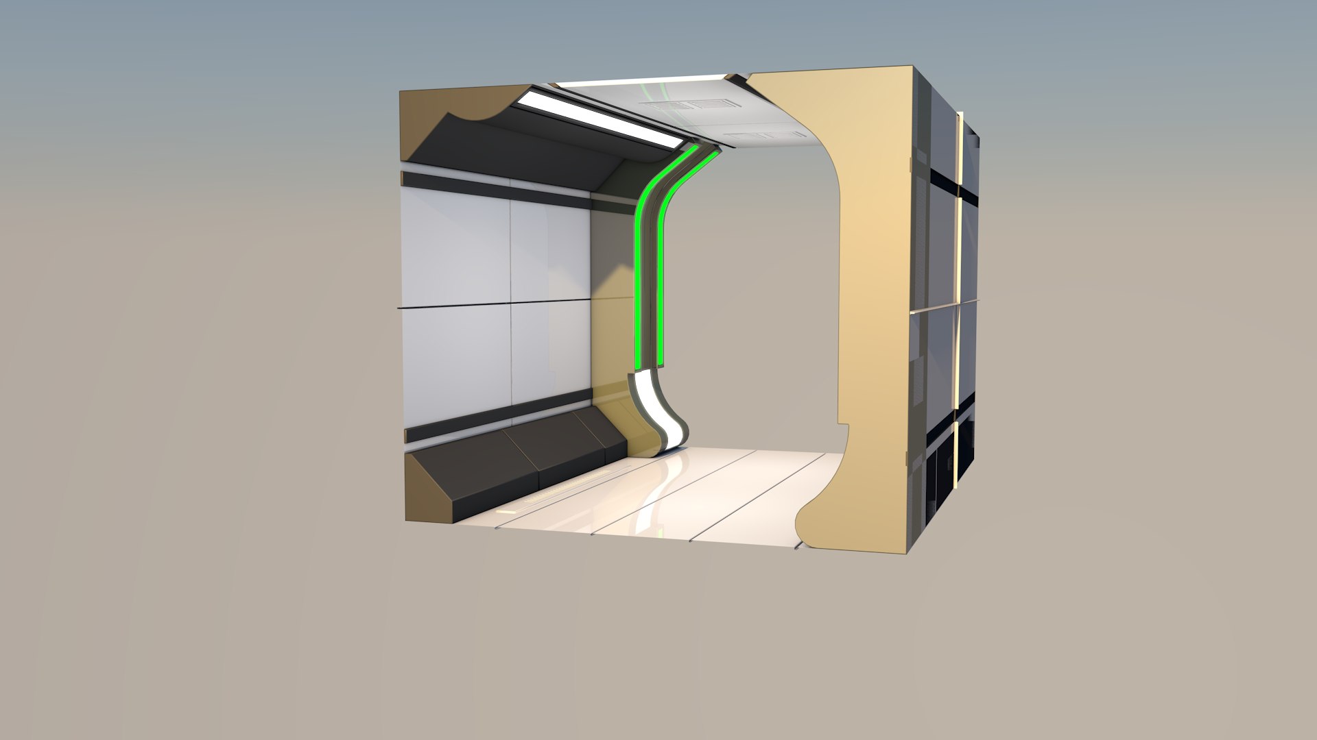 Sci Fi Corridor 3D Model - TurboSquid 1955138