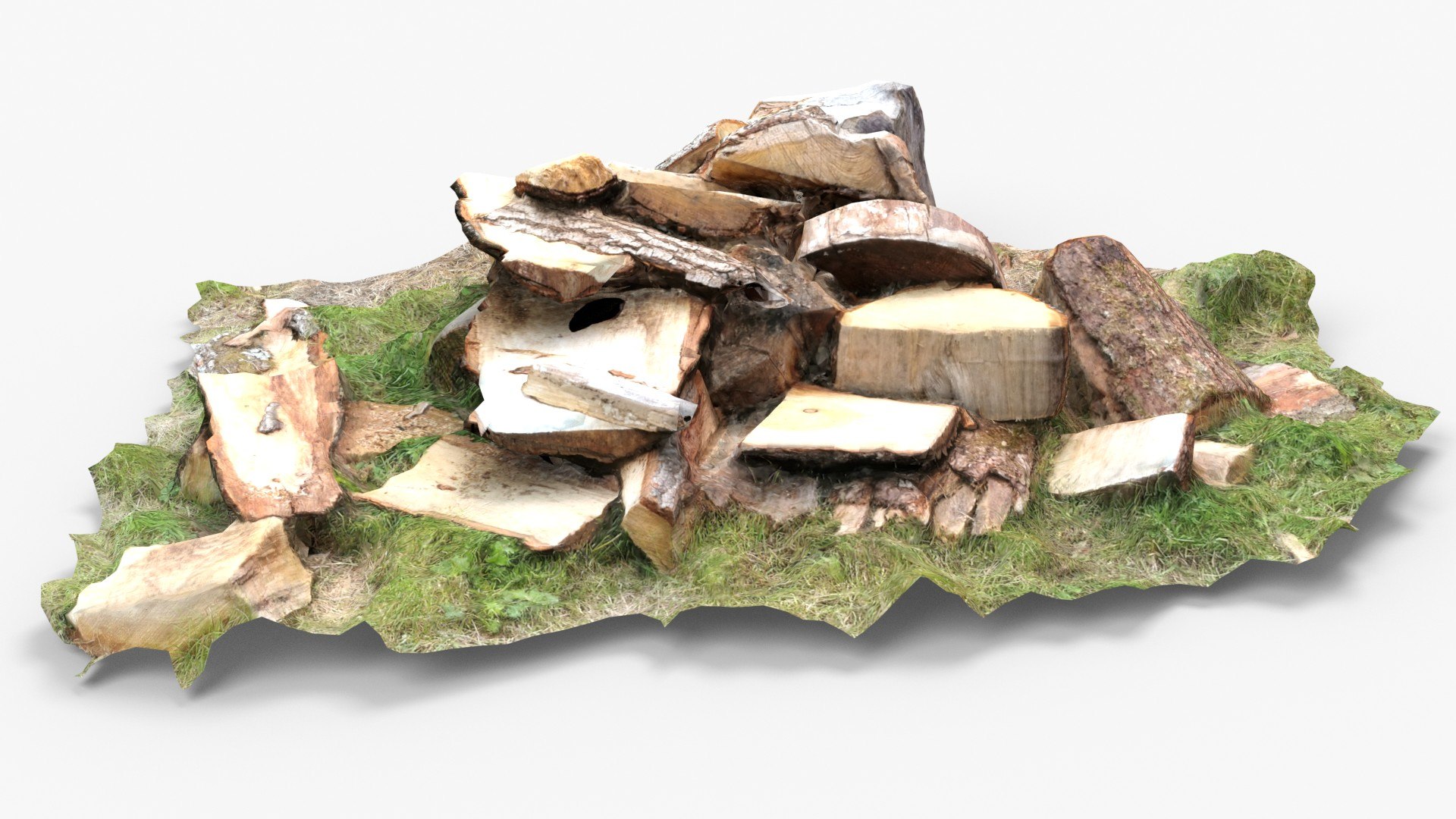 3D Wood Piece Pile Model - TurboSquid 1770391