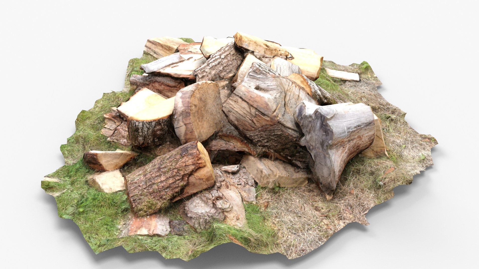 3D Wood Piece Pile Model - TurboSquid 1770391