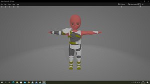 3D Raider Character and Animation model