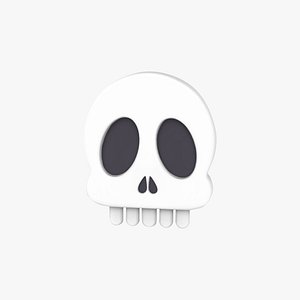 3D Prop113 Skull Emoji