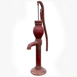 3D Old Rusty Water Pump