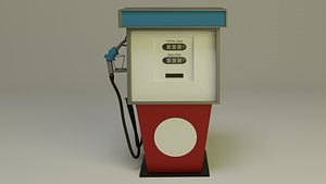 3D Gas Pump 1970s model