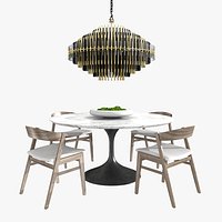 Restoration Hardware anders chair aero table emile chandelier