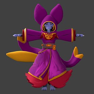 Red Q wizard 3D model