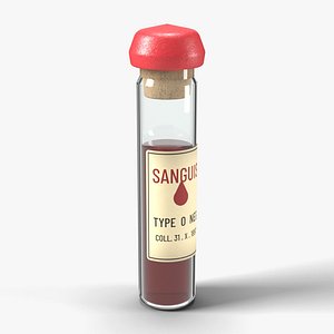 Blood Vial with Cork and Wax Seal - Vampire Horror Prop
