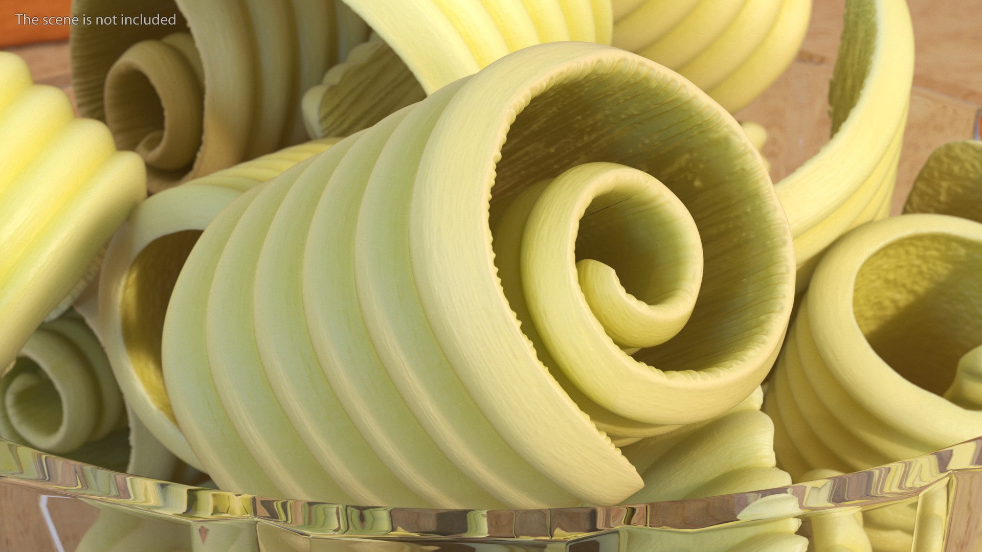 3D Butter Curl model https://p.turbosquid.com/ts-thumb/l0/Lypa16/T4/buttercurl3dmodel006/jpg/1669749532/1920x1080/fit_q87/b4c00831e6f4983ec8d1fde521089f81887de928/buttercurl3dmodel006.jpg