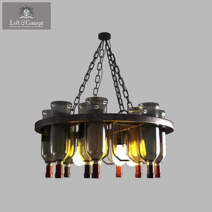 bottle bar ircle 3D model