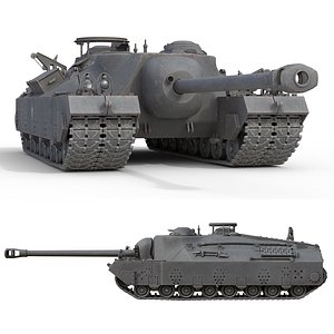 3D T28 super heavy tank model