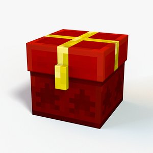 3D Minecraft Christmas Chest
