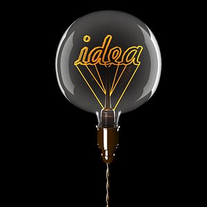Edison bulb 3D model idea