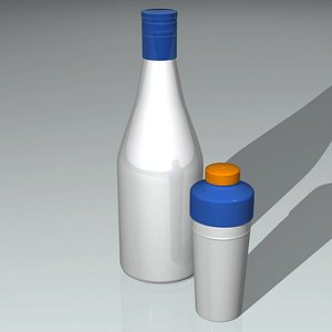 3d liquor bottle shaker model