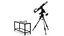 Research Station with Telescope and Measurement Tools 3D