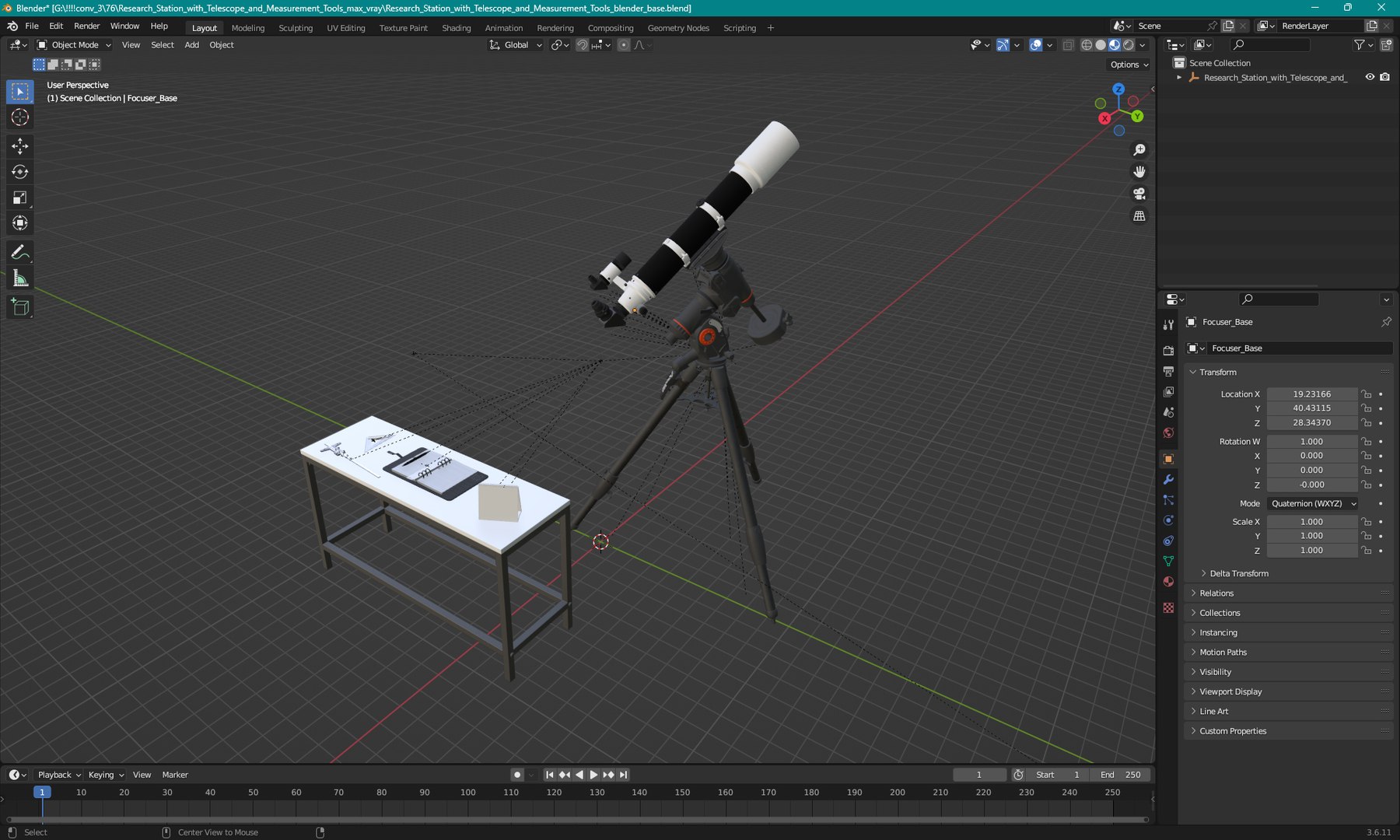Research Station with Telescope and Measurement Tools 3D https://p.turbosquid.com/ts-thumb/l0/cWyLaA/Yl/research_station_with_telescope_and_measurement_tools_1003/jpg/1744492747/1920x1080/fit_q87/14c31b21df7df883280360f54f40e26c71753e74/research_station_with_telescope_and_measurement_tools_1003.jpg