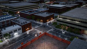 3D URBAN CITY SCENE LOW POLY
