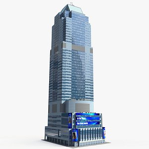 Morgan Stanley Times Square Low Poly 3D model