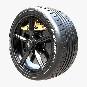 3D Sport car tire model
