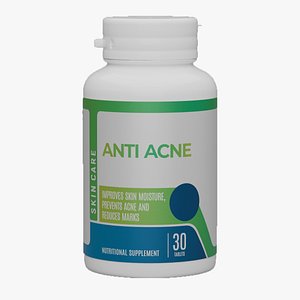 3D Supplement Bottle 3D Model - High-Quality PBR - Editable Label - Product Packaging