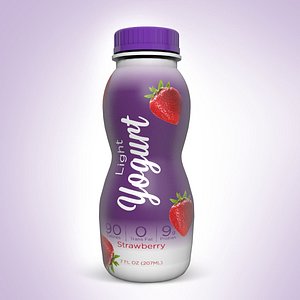 yogurt bottle 3d c4d