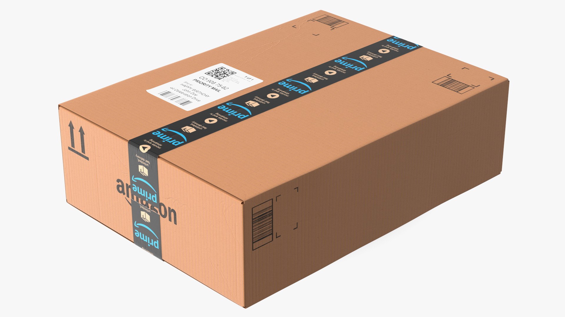 Amazon Parcels Box 53x40x16 3D model preview