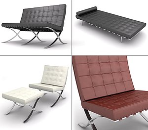 Barcelona Chair, Ottoman & Day Bed.