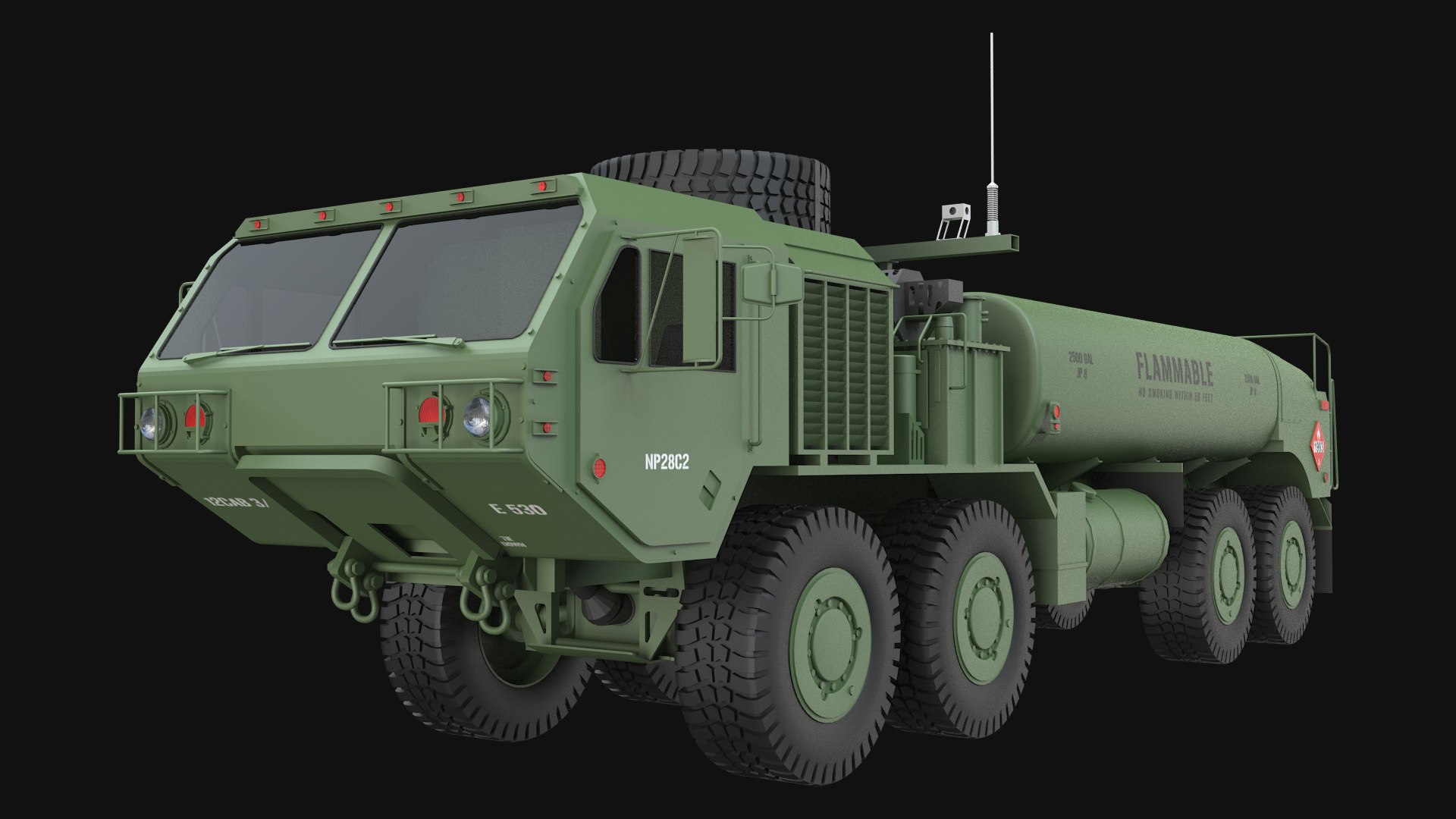 3D HEMTT M978 Fuel Tank Truck - TurboSquid 1938843