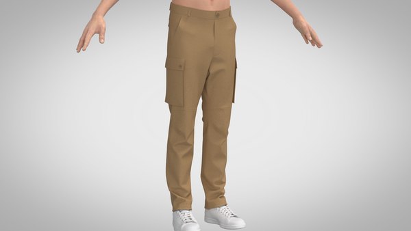 3D Basic Cargo Pants - TurboSquid 1798076